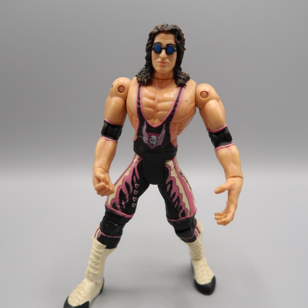 WCW TNA Wrestling Toy Biz Ring Fighters Series Bret The Hitman Hart Figure
